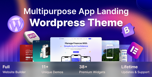 AppFusion - Mobile App Landing WordPress Theme