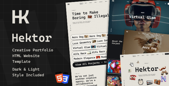 Hektor - Creative Agency & Portfolio HTML Website Template