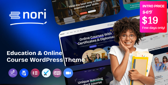 Nori - Online Courses & Education WordPress Theme