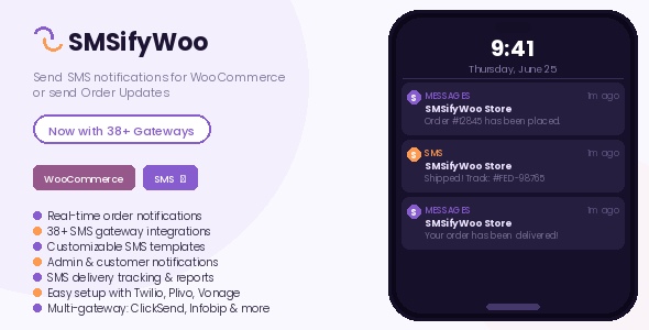 SMSifyWoo - Send SMS Notification For WooCommerce