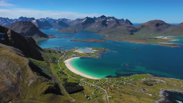 Beach Lofoten Islands Is an Archipelago in the County of Nordland, Norway