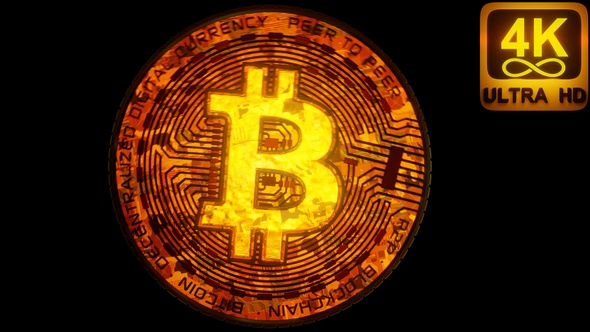 Digital Cryptocurrency Bitcoin Technology Peer To Peer Decentralized Money Transfer 4k Loop Alpha 3D