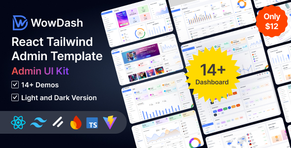 Wowdash – React Tailwind Admin Template (React 19) with shadcn UI