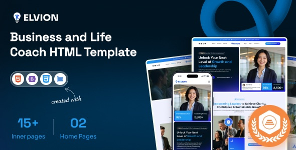 Elvion - Business and Life Coach HTML Template