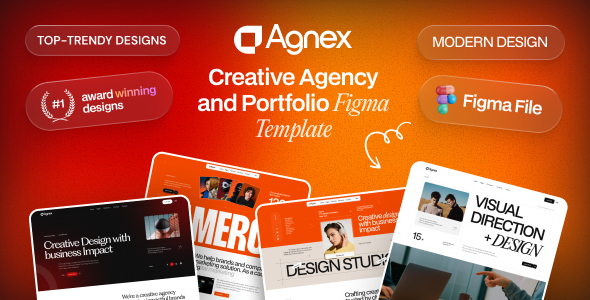 Agnex - Creative Agency & Portfolio Figma Template