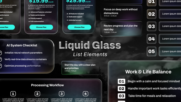 Liquid Glass List Elements