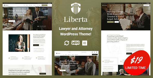 Liberta - Lawyer and Attorney WordPress Theme