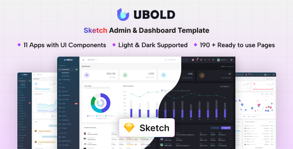 UBold - Sketch Admin & Dashboard UI Kit Template
