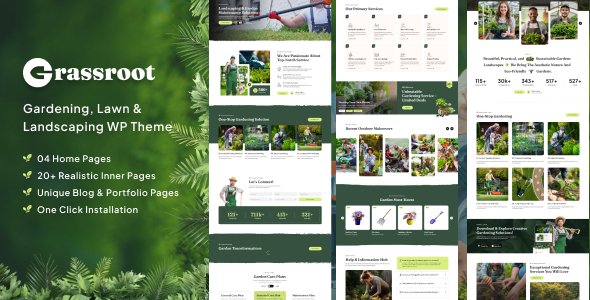GrassRoot - Landscape Gardening WordPress Theme