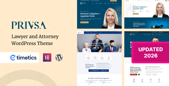 Privsa - Attorney and Lawyer WordPress Theme