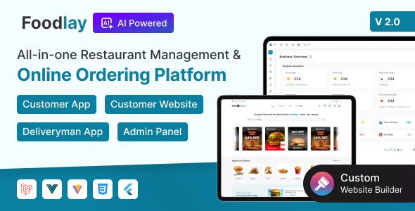 Foodlay | Restaurant Management System With Mobile Apps