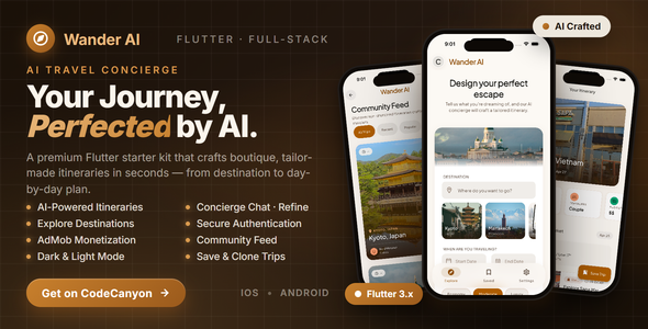 Wander AI - Smart AI Travel Planner & Itinerary Generator Flutter App