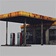 Low Poly Abandoned Gas Station Game Model - 3DOcean Item for Sale