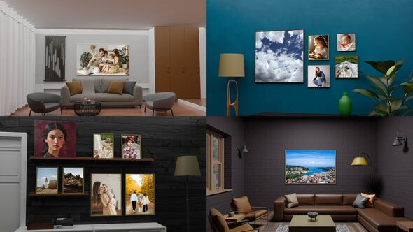 Poster Frame in the Room Mockup