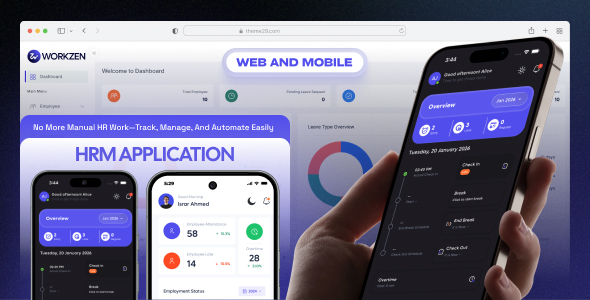 WorkZen – HRM and Payroll Management System with Mobile App