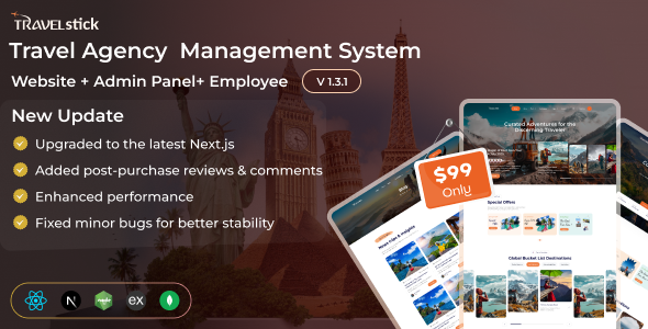 Travelstick – Smart & Scalable Travel Management System | Admin | Employee | User Panel (MERN)