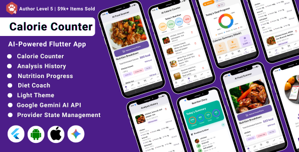 Cal AI – AI Calorie Counter Flutter App | Food Tracker, Barcode Scanner | OpenAI-Powered
