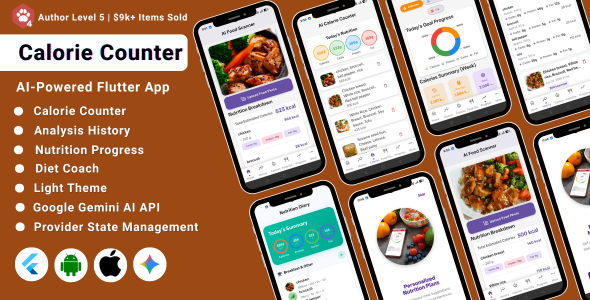 Cal AI – AI Calorie Counter Flutter App | Food Tracker, Barcode Scanner, Diet & Nutrition Planner