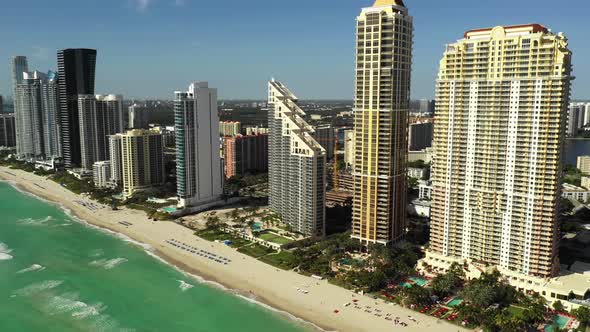 Beautiful modern architecture Sunny Isles Beach FL USA