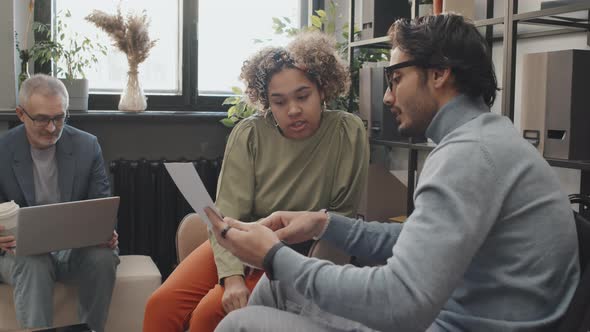 Man and Woman Meeting in Office