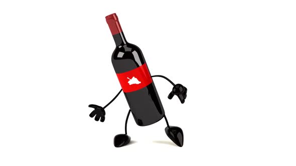 Fun 3D cartoon wine dancing