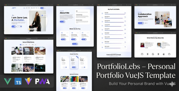 PortfolioLebs – Personal Portfolio VueJS Template