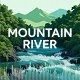 Mountain River Bubbling Flow