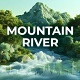 Lively Mountain River Bubbling Flow