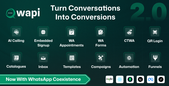 Wapi – WhatsApp CRM SaaS with Chatbot Flow Builder, API Automation & Multi-Tenant System
