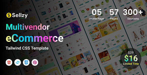 Sellzy - Multivendor eCommerce Tailwind CSS Template