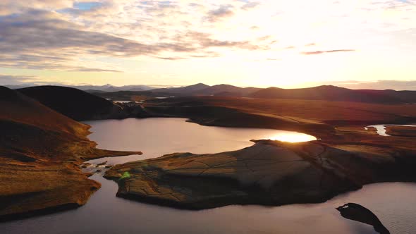 Hill in middle of lake