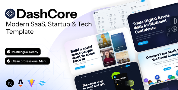 DashCore | Tailwind Next.js SaaS, Startup & Product-Driven HTML Template