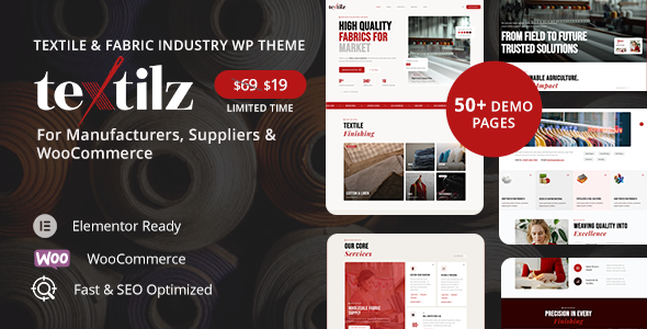 Textilz – Textile & Fabric Industry WordPress Theme