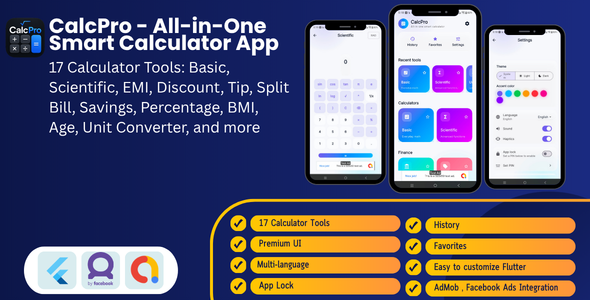CalcPro - All-in-One Smart Calculator App Flutter Project