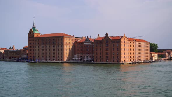 Historic Hotel On Giudecca Island. 5-star Hotel Hilton Molino Stucky Venice In Venezia, Italy. wide