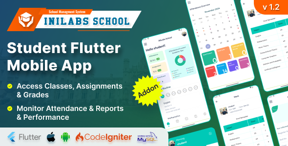 iNiLabs School Express: Student Flutter Mobile App