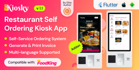 Kiosky – Restaurant Self Ordering Kiosk App for FoodKing