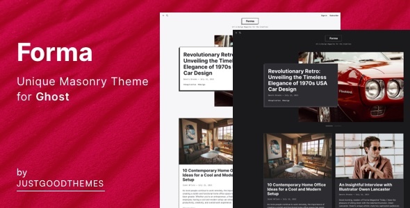 Forma - Unique Masonry Theme for Ghost
