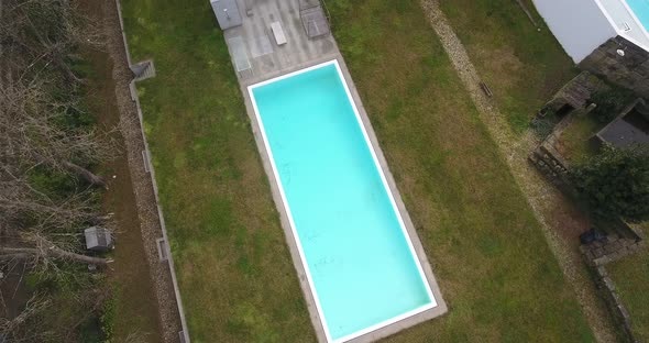 Swimming pool on modern house