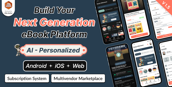 DTEBook – Multivendor eBook Selling Flutter App with Admin & Author Panels for Android & iOS