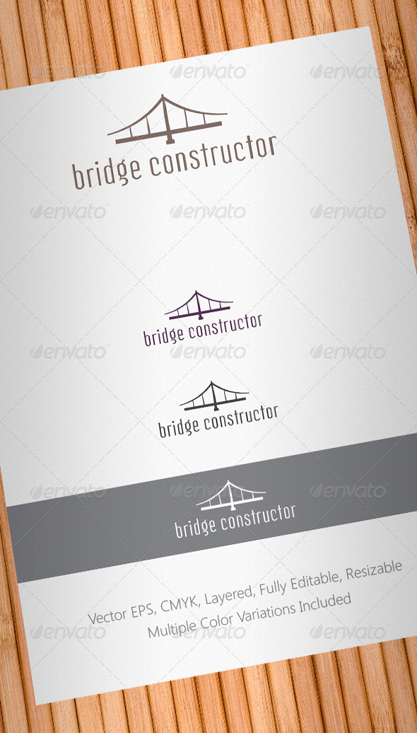 Bridge Constructor Logo Template