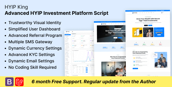 HYIP King – Advanced HYIP Investment Platform Script