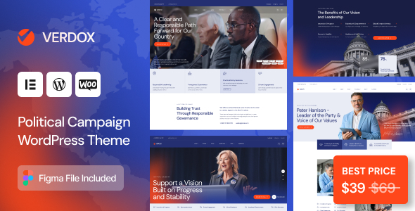 Verdox - Political Election Campaign WordPress Theme