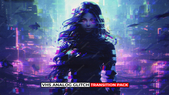 VHS Analog Glitch Transition Pack For DaVinci Resolve