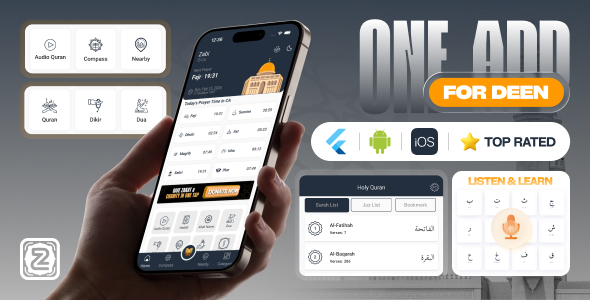 Zabi Islamic Flutter & Android iOS App