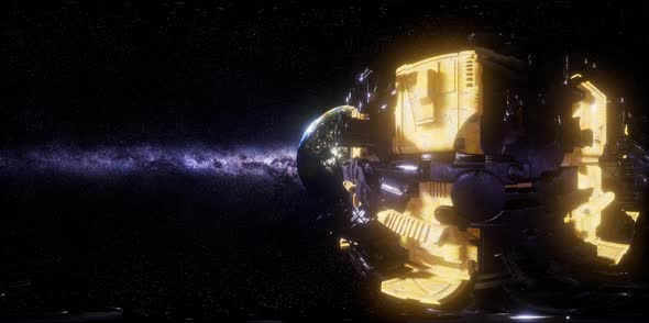 Big Alien Mothership. VR 360 Virtual Reality alt