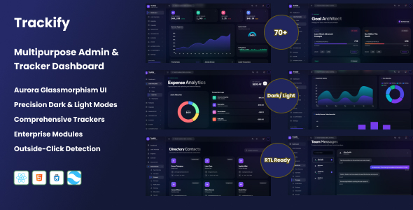 Trackify - React Multipurpose Tracker & Admin Dashboard