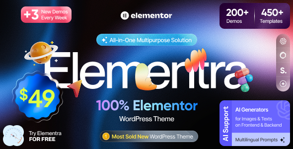Elementra - 100% Elementor WordPress Theme