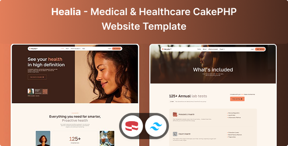 Healia - Medical Healthcare CakePHP 5 & Tailwind CSS Website Template