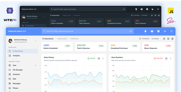 Material Admin Extended - Dark Responsive Template